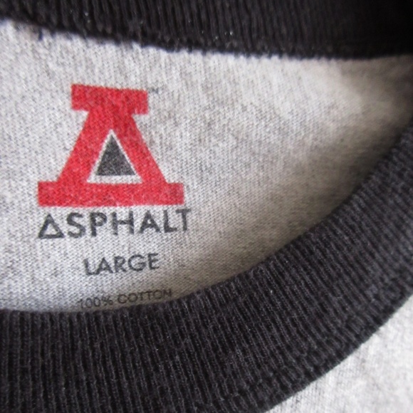Asphalt Men's Baseball Tee Shirt Size Large - Picture 5 of 5